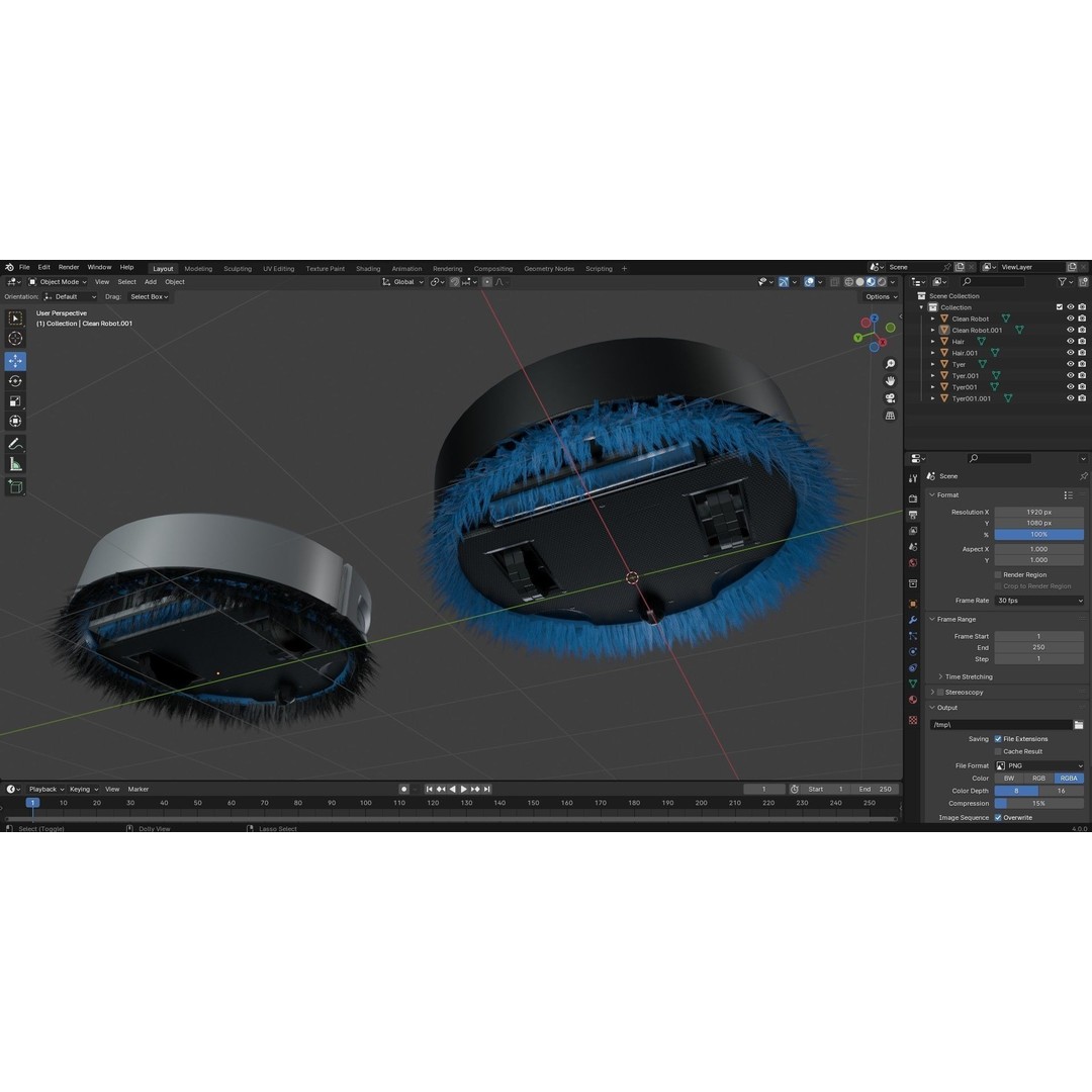 Floor Cleaning Robot 3D Model – Low Poly PBR Game Asset, FBX - View 19