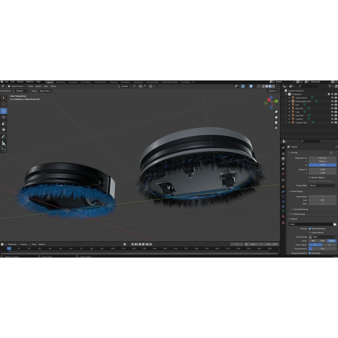 Floor Cleaning Robot 3D Model – Low Poly PBR Game Asset, FBX - View 20
