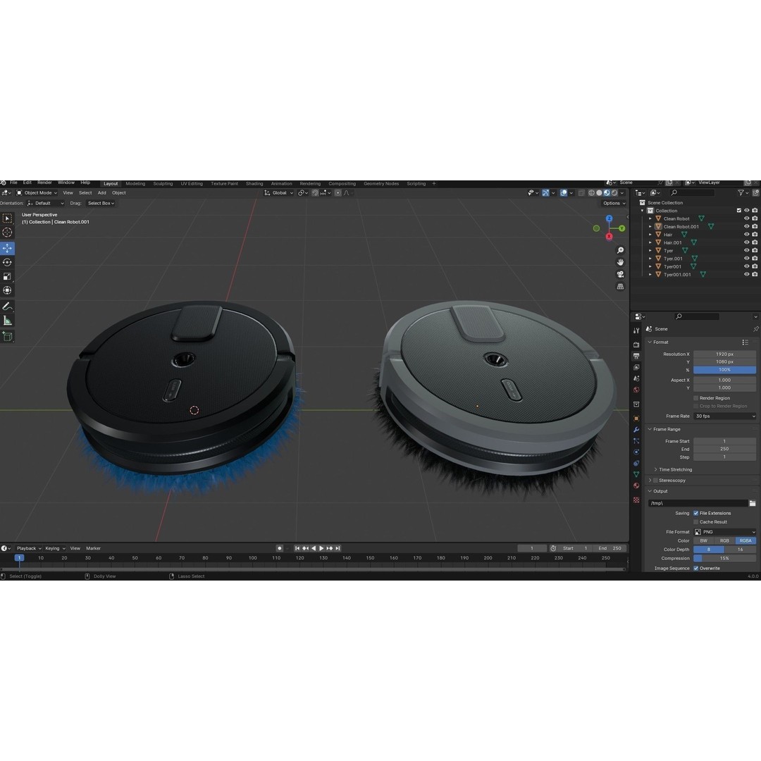 Floor Cleaning Robot 3D Model – Low Poly PBR Game Asset, FBX - View 21