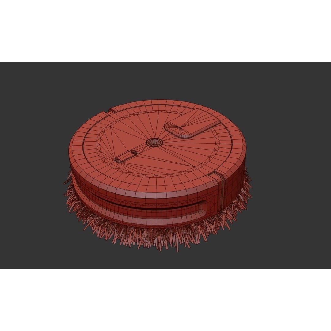 Floor Cleaning Robot 3D Model – Low Poly PBR Game Asset, FBX - View 23