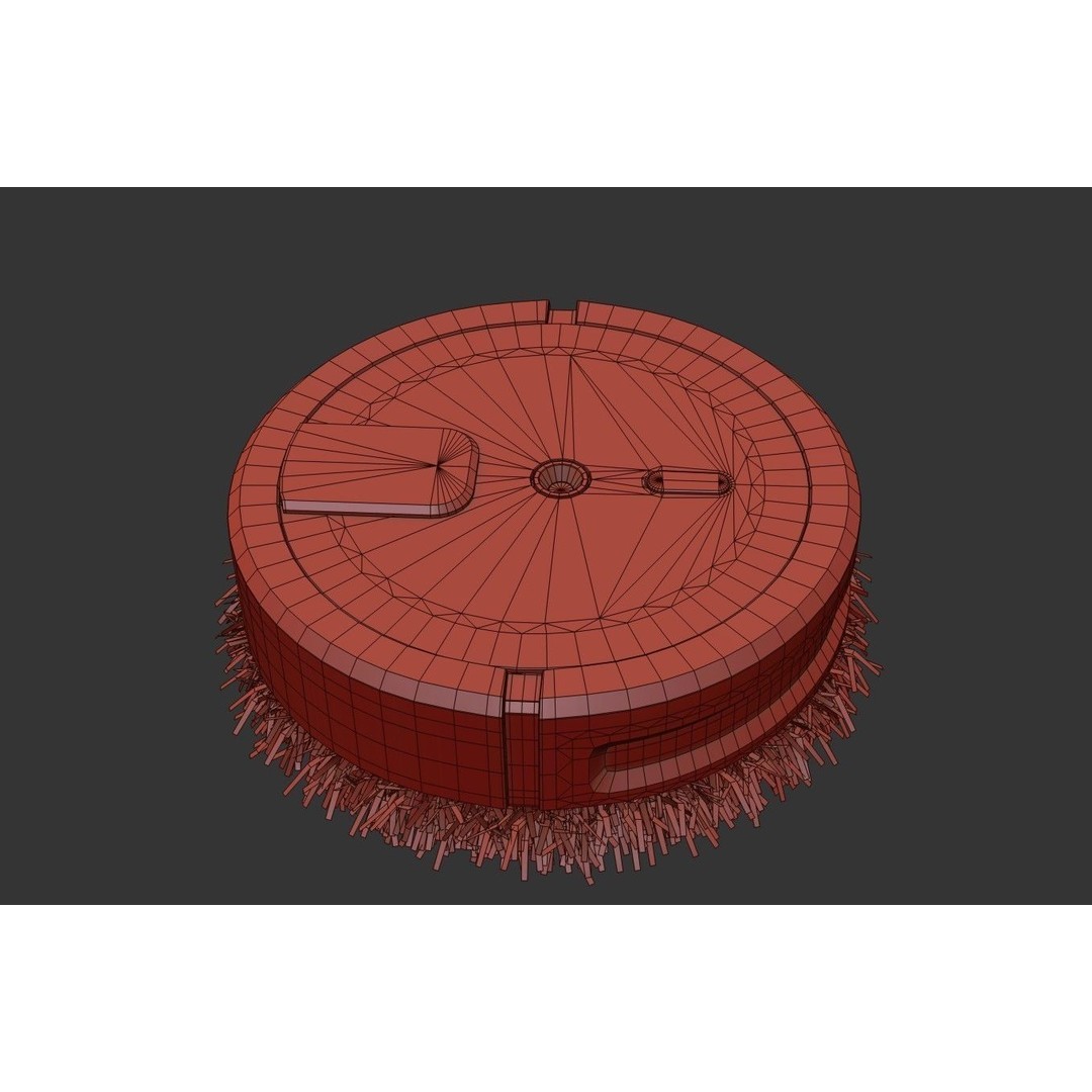 Floor Cleaning Robot 3D Model – Low Poly PBR Game Asset, FBX - View 24