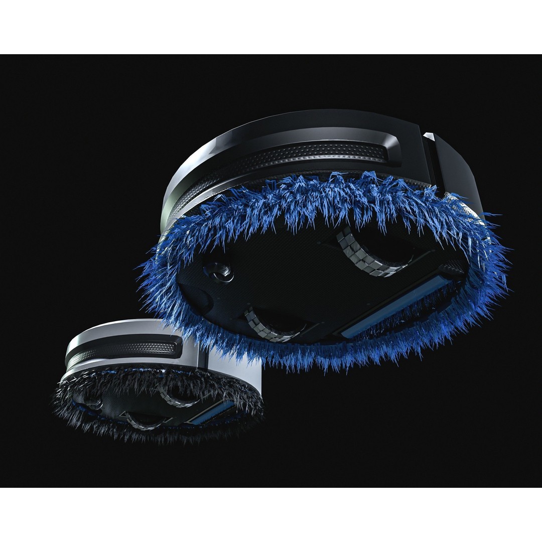 Floor Cleaning Robot 3D Model – Low Poly PBR Game Asset, FBX - View 5