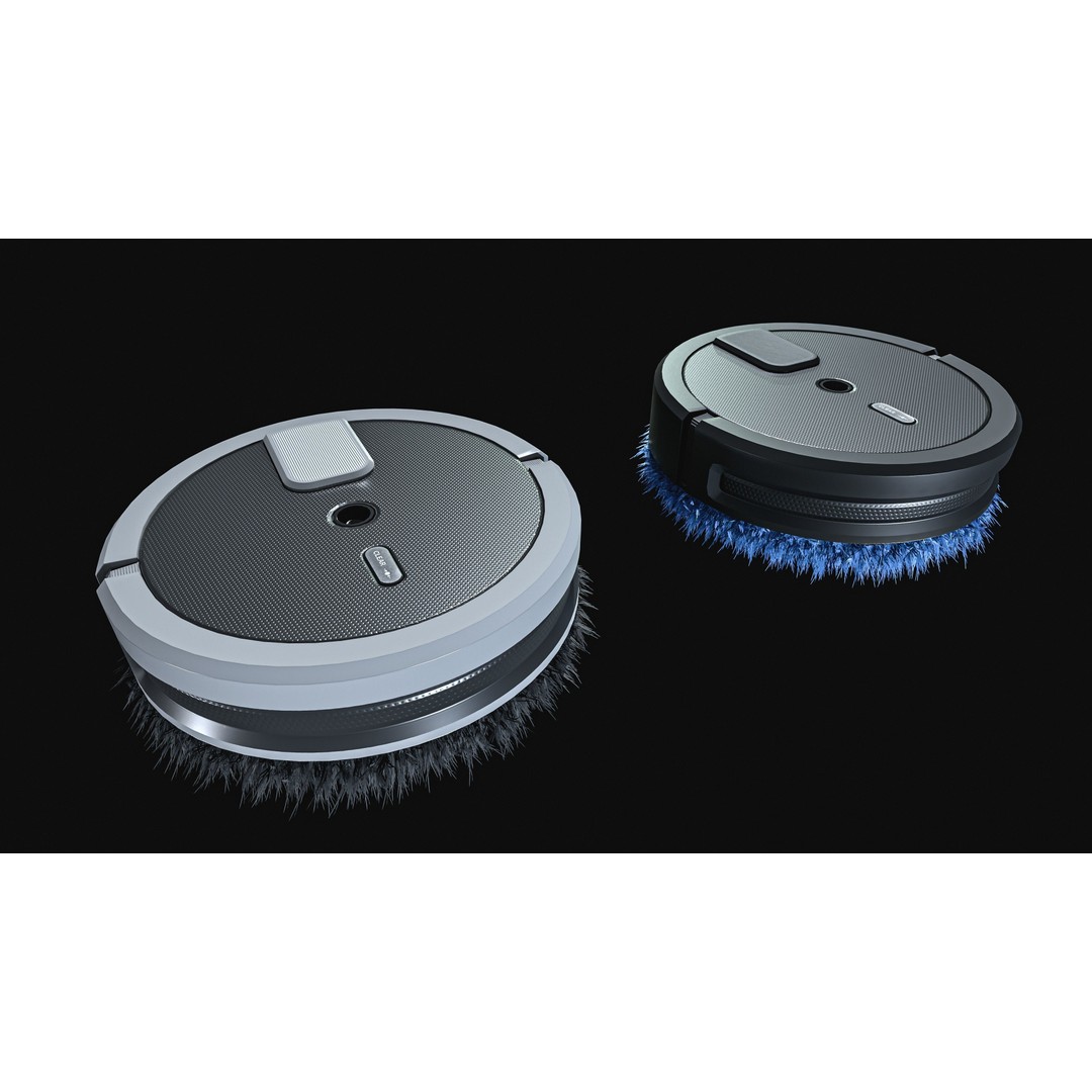 Floor Cleaning Robot 3D Model – Low Poly PBR Game Asset, FBX - View 8