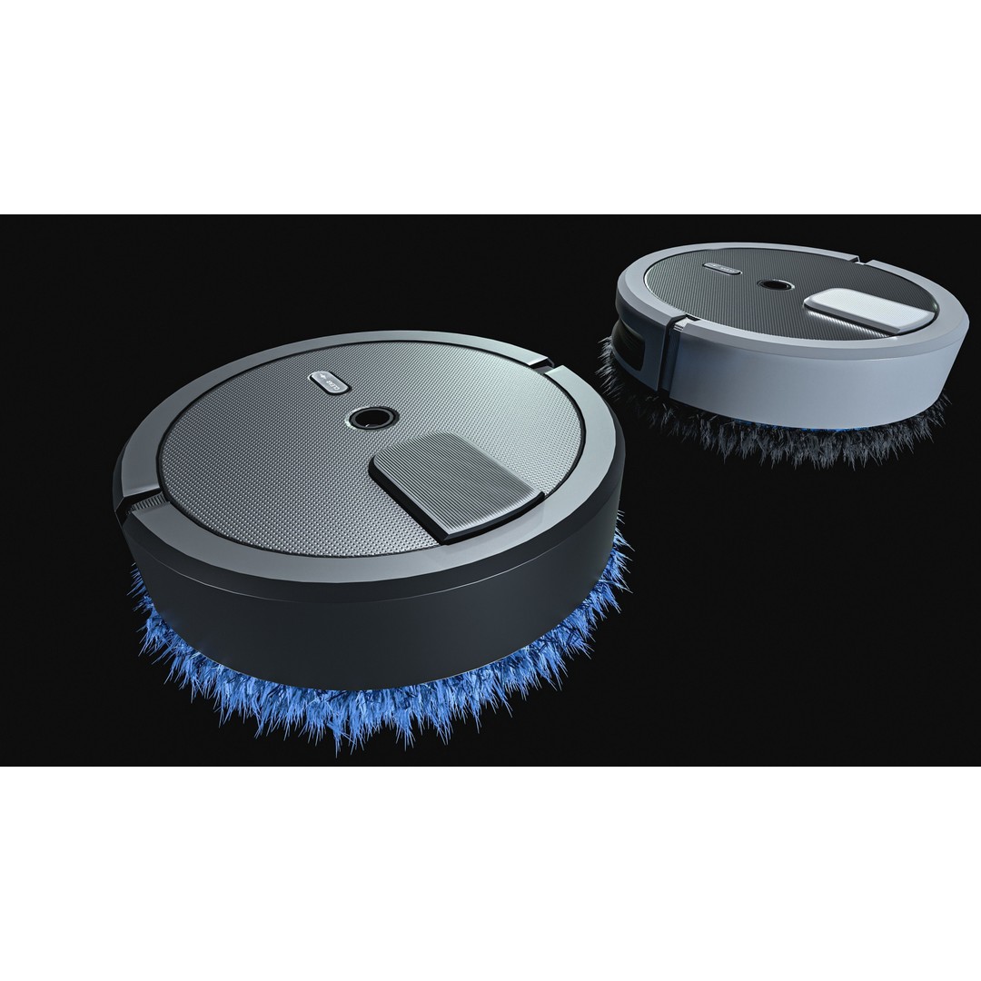 Floor Cleaning Robot 3D Model – Low Poly PBR Game Asset, FBX - View 9