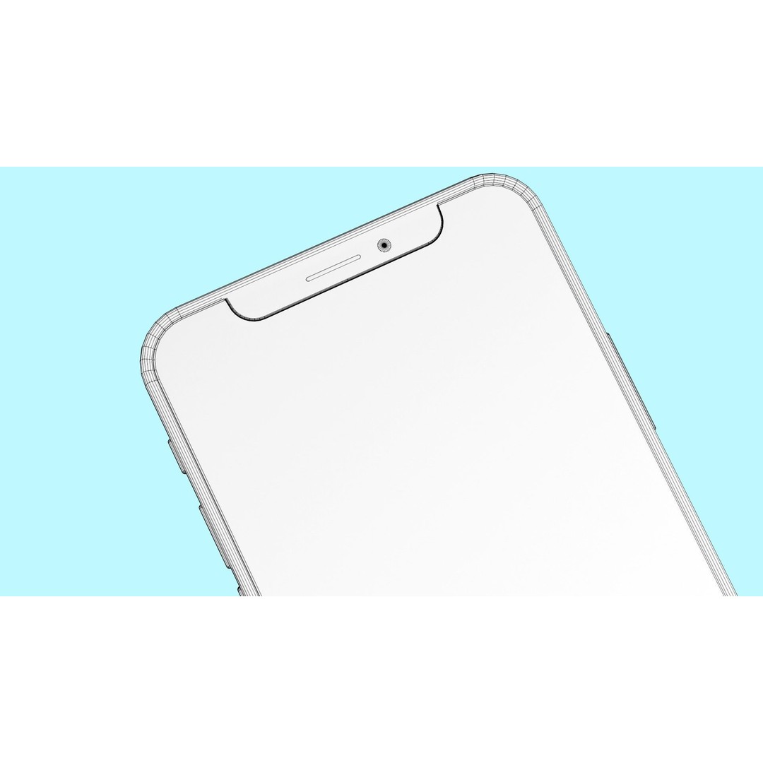 Generic Smartphone 3D Model – Low Poly Game Asset, FBX, OBJ, STL - View 14