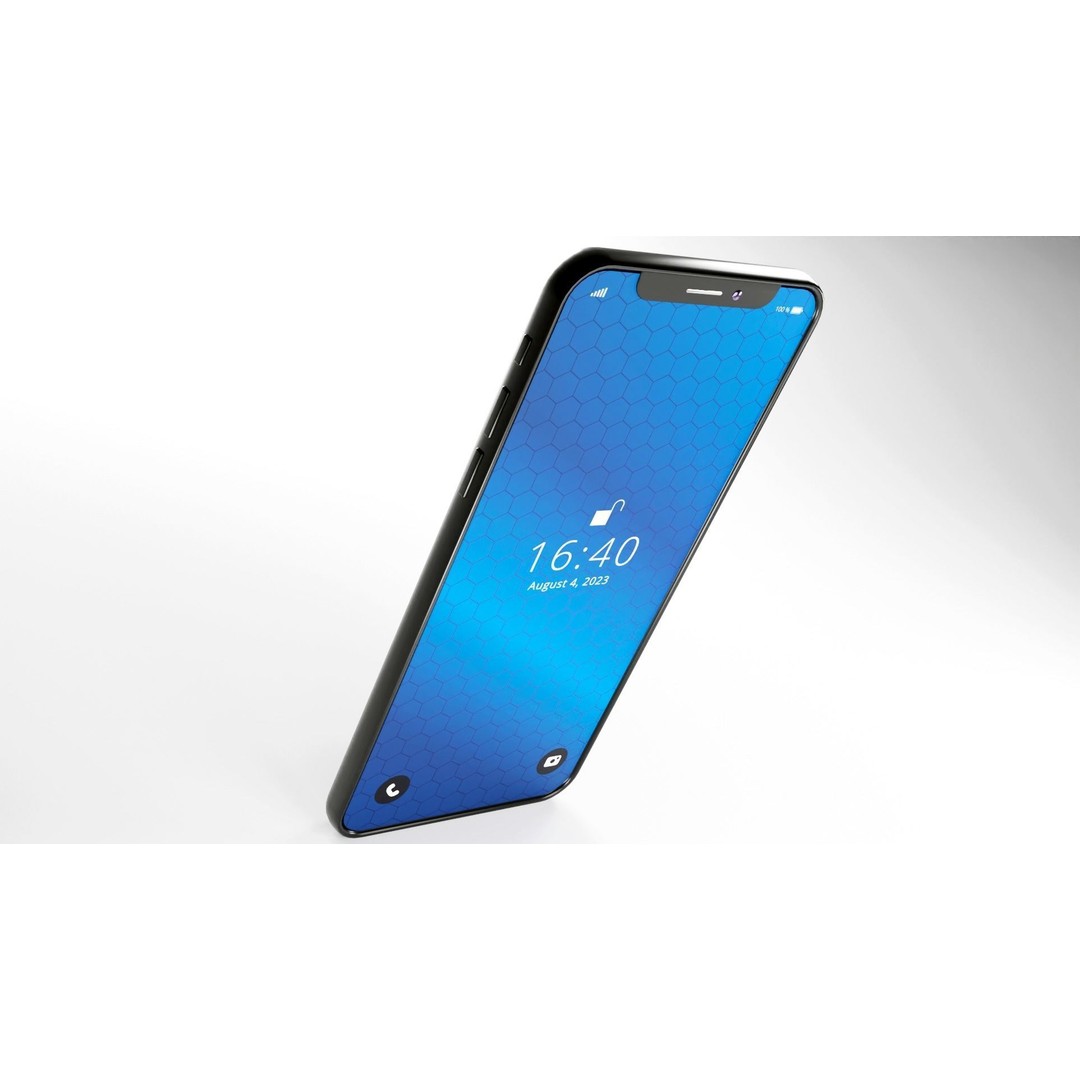 Generic Smartphone 3D Model – Low Poly Game Asset, FBX, OBJ, STL - View 6