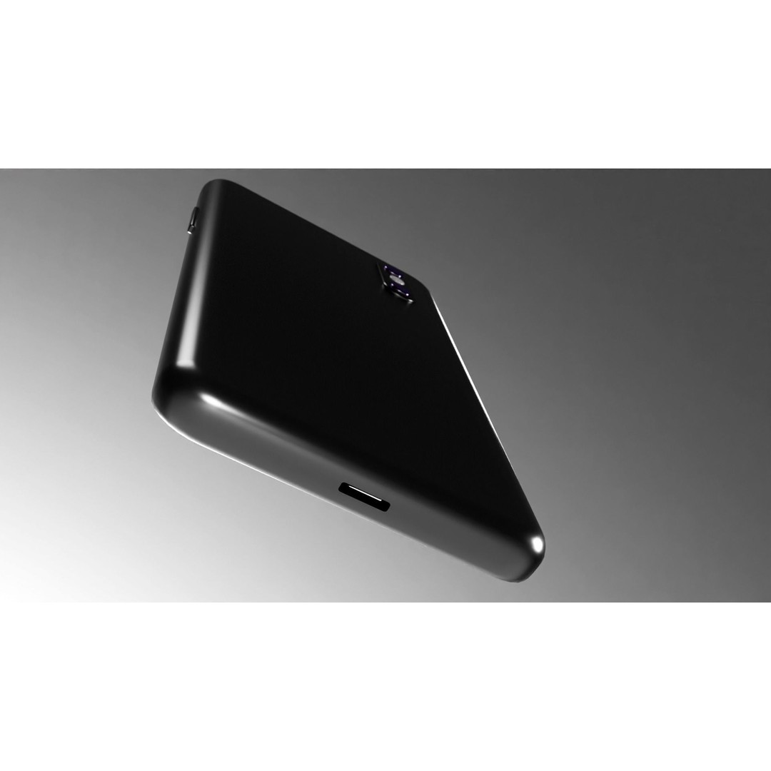 Generic Smartphone 3D Model – Low Poly Game Asset, FBX, OBJ, STL - View 9