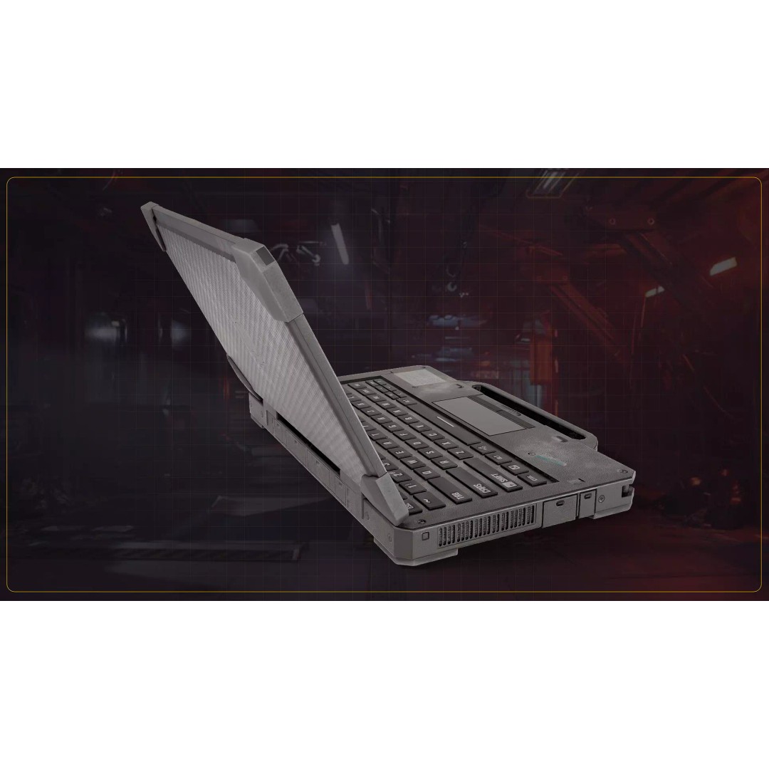 Tactical Laptop 3D Model – Low Poly Game Asset, FBX & OBJ Formats - View 10