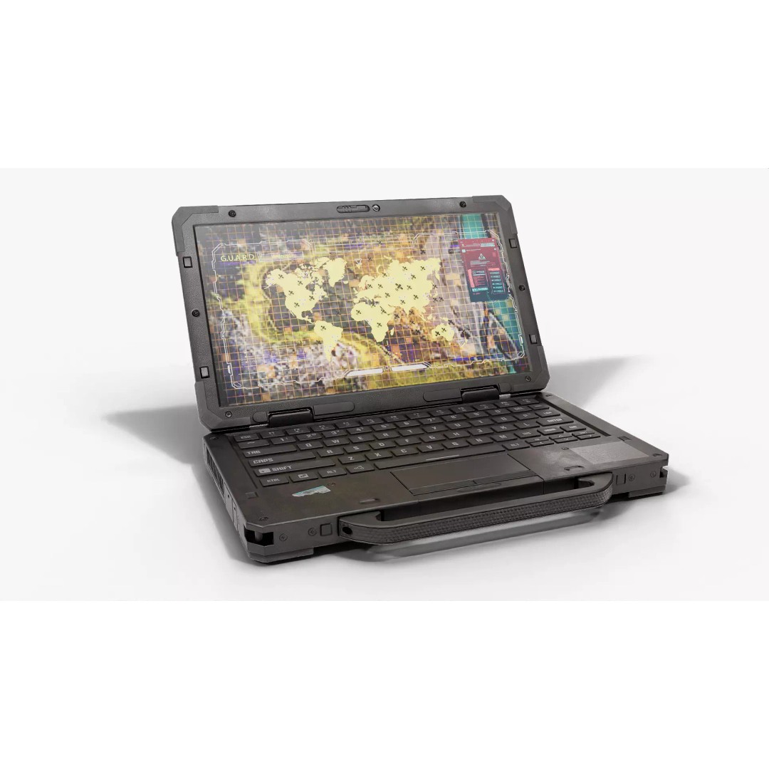 Tactical Laptop 3D Model – Low Poly Game Asset, FBX & OBJ Formats - View 2