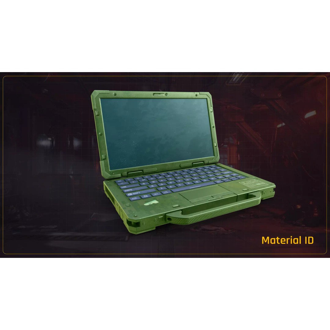 Tactical Laptop 3D Model – Low Poly Game Asset, FBX & OBJ Formats - View 22
