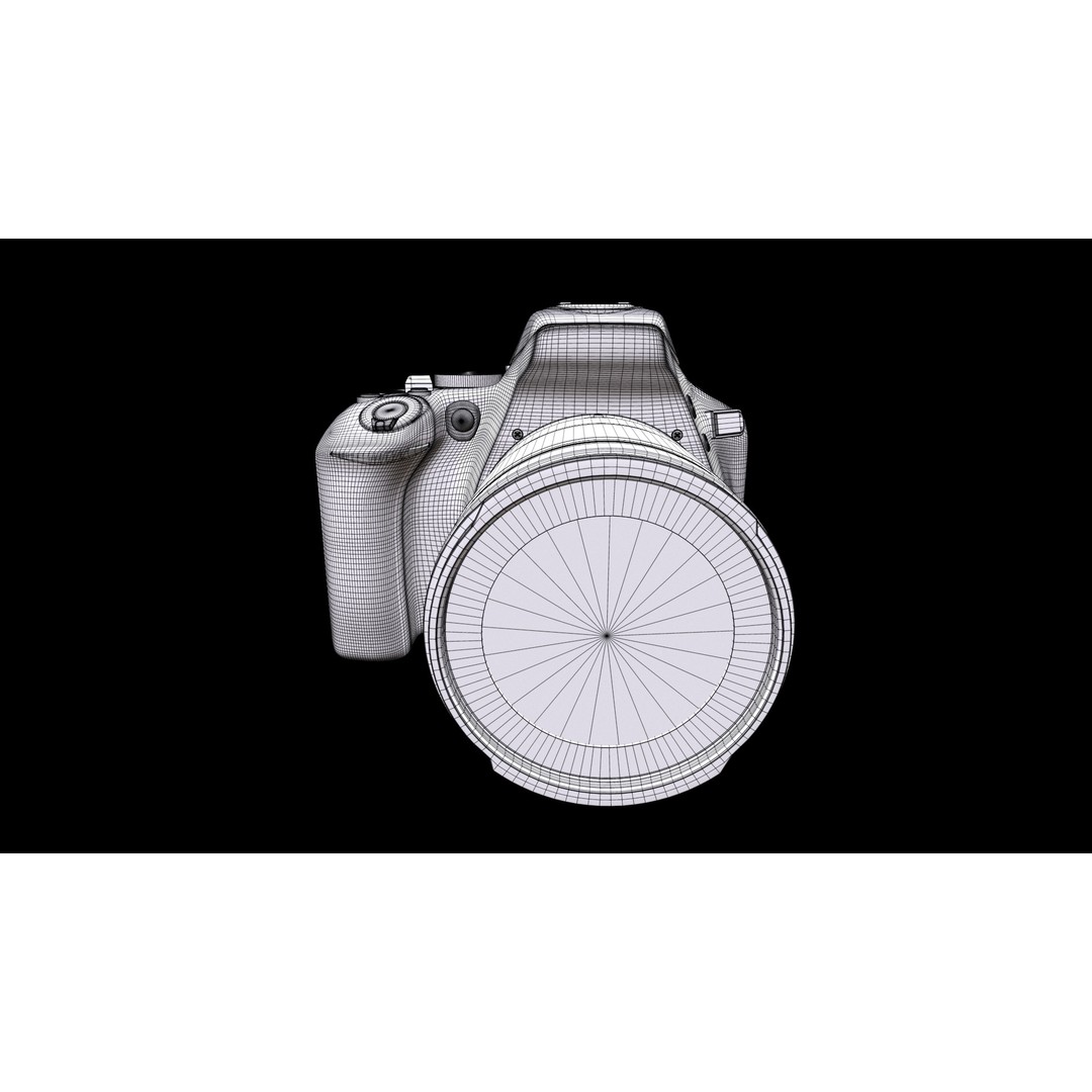Nikon D5600 3D Model – Low Poly DSLR Camera, FBX & OBJ Formats - View 11