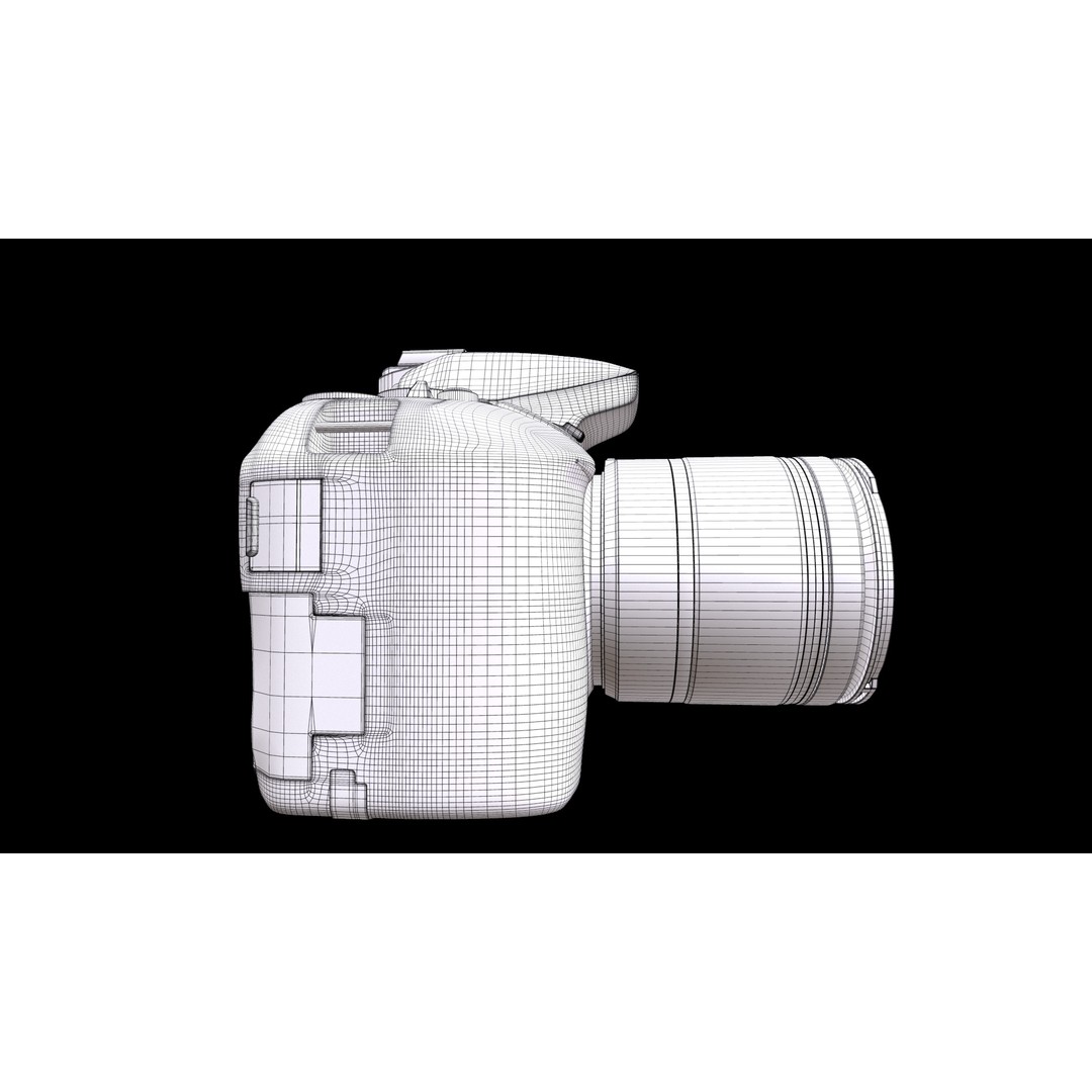 Nikon D5600 3D Model – Low Poly DSLR Camera, FBX & OBJ Formats - View 16