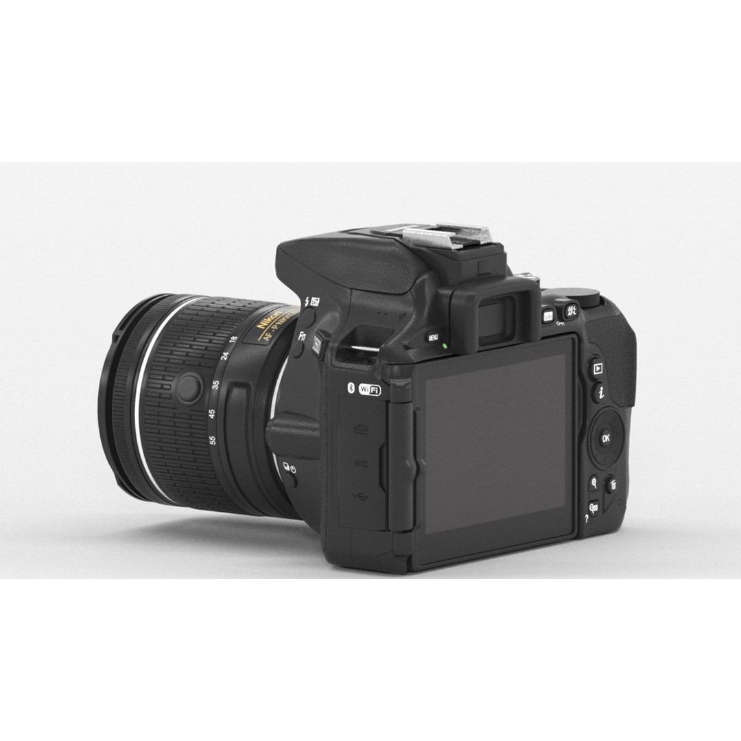 Nikon D5600 3D Model – Low Poly DSLR Camera, FBX & OBJ Formats - View 7