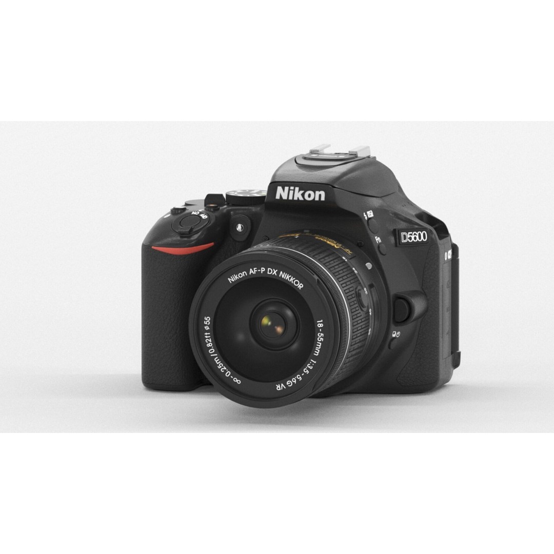 Nikon D5600 3D Model – Low Poly DSLR Camera, FBX & OBJ Formats - View 9