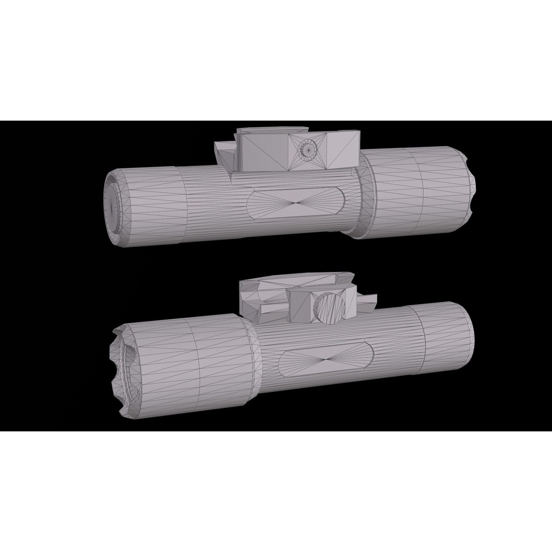 Insight WMX200 Tactical Weapon Light 3D Model – Low Poly Game Asset, FBX