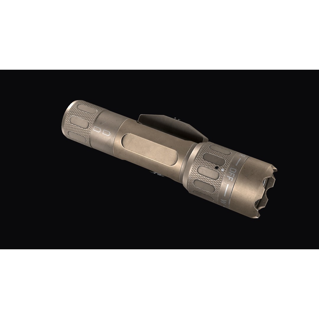 Insight WMX200 Tactical Weapon Light 3D Model – Low Poly Game Asset, FBX - View 12