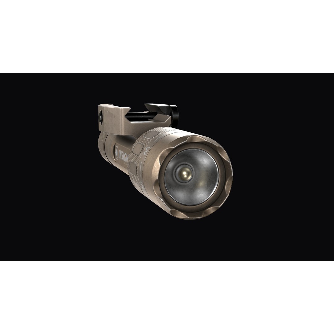 Insight WMX200 Tactical Weapon Light 3D Model – Low Poly Game Asset, FBX - View 13