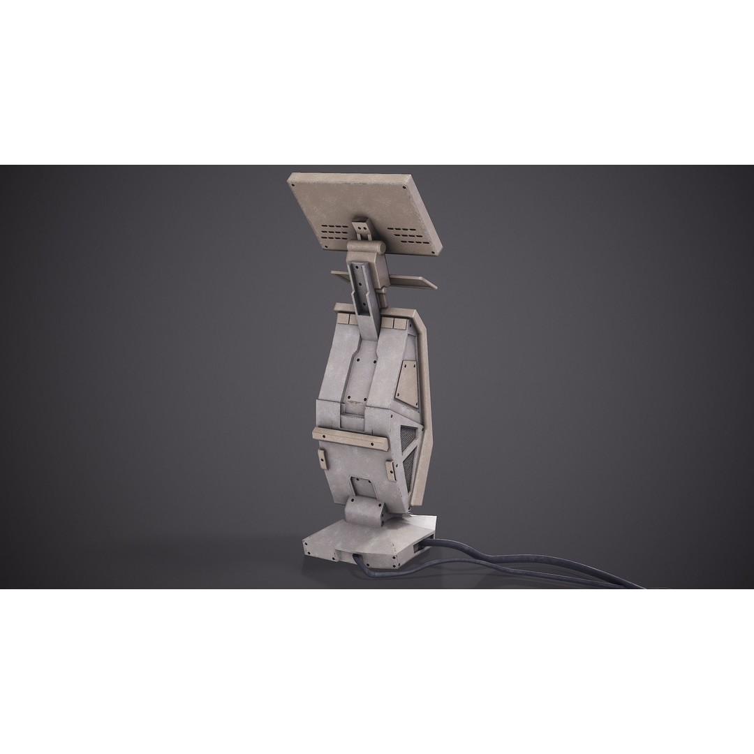 Sci-Fi Terminal 3D Model – Low Poly PBR Game Asset, FBX, Blender - View 11