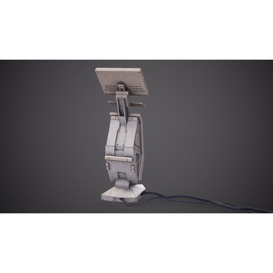 Sci-Fi Terminal 3D Model – Low Poly PBR Game Asset, FBX, Blender - View 12