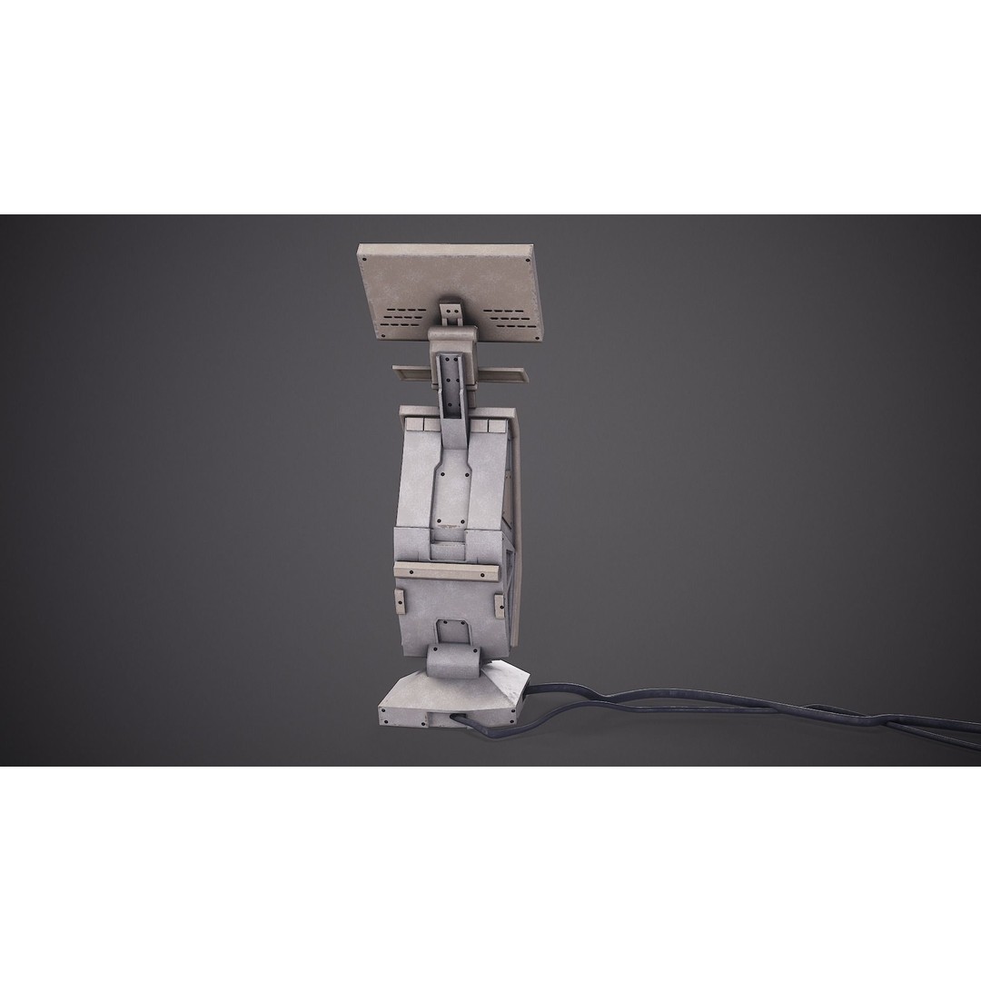 Sci-Fi Terminal 3D Model – Low Poly PBR Game Asset, FBX, Blender - View 13