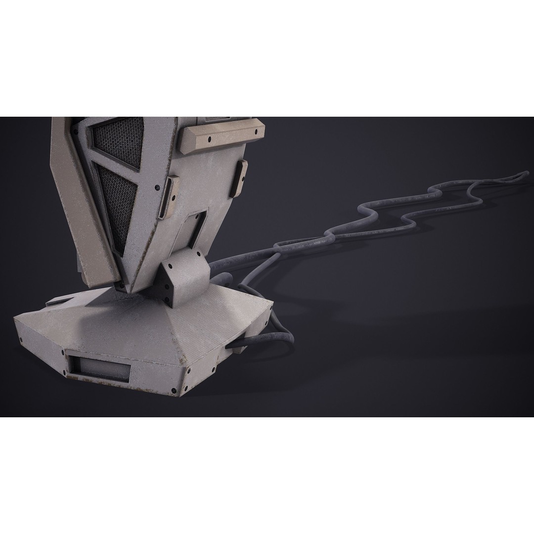 Sci-Fi Terminal 3D Model – Low Poly PBR Game Asset, FBX, Blender - View 17