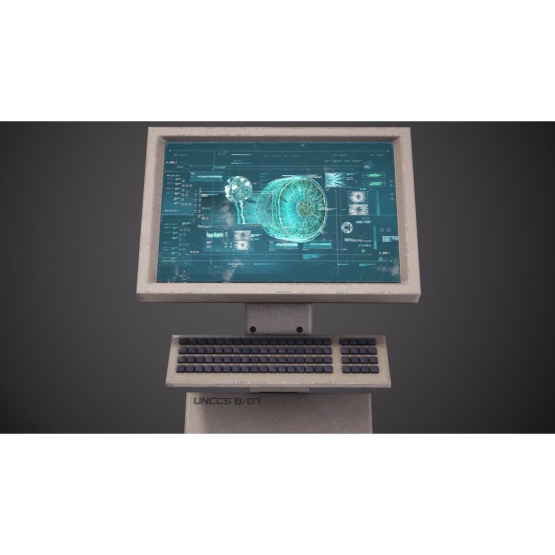Sci-Fi Terminal 3D Model – Low Poly PBR Game Asset, FBX, Blender - View 19