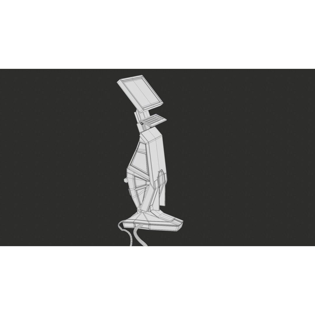 Sci-Fi Terminal 3D Model – Low Poly PBR Game Asset, FBX, Blender - View 24