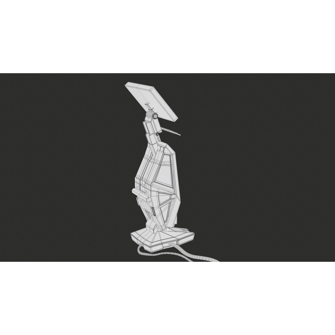 Sci-Fi Terminal 3D Model – Low Poly PBR Game Asset, FBX, Blender - View 28