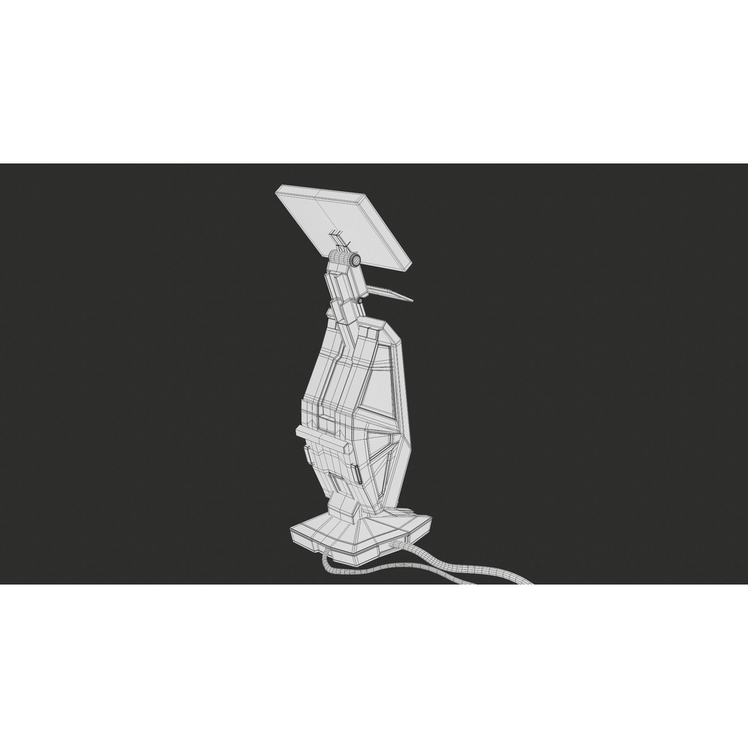 Sci-Fi Terminal 3D Model – Low Poly PBR Game Asset, FBX, Blender - View 29