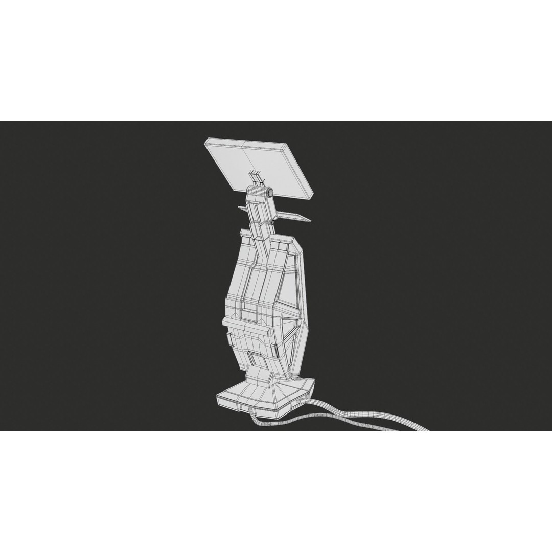 Sci-Fi Terminal 3D Model – Low Poly PBR Game Asset, FBX, Blender - View 30