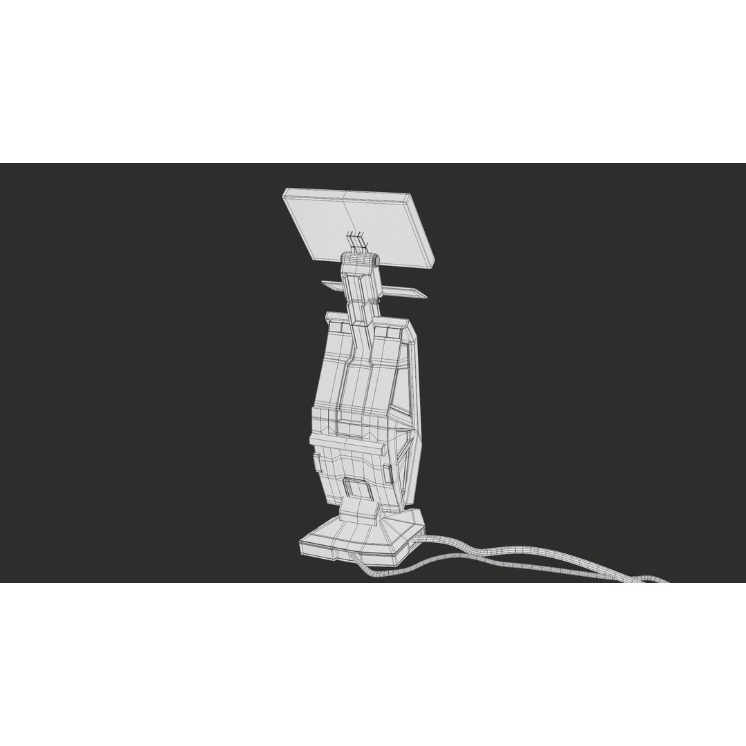 Sci-Fi Terminal 3D Model – Low Poly PBR Game Asset, FBX, Blender - View 31