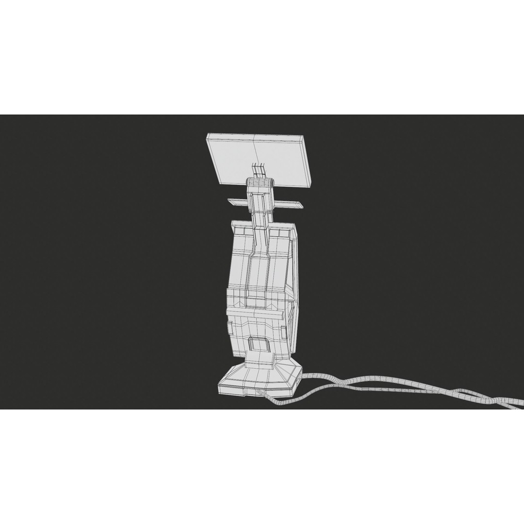 Sci-Fi Terminal 3D Model – Low Poly PBR Game Asset, FBX, Blender - View 32