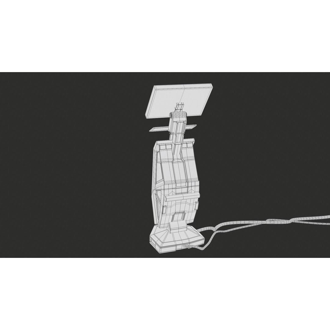 Sci-Fi Terminal 3D Model – Low Poly PBR Game Asset, FBX, Blender - View 35