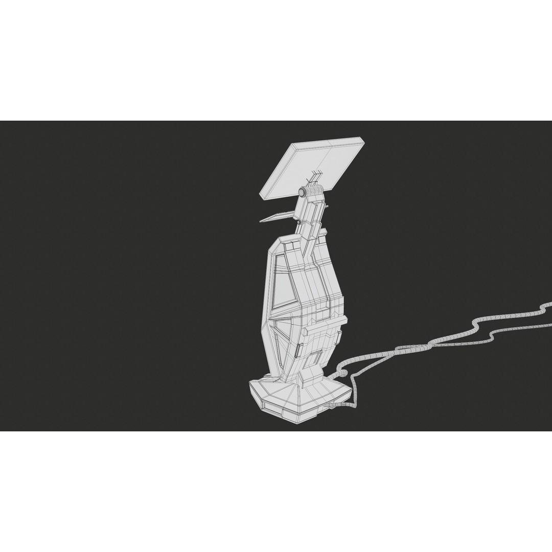 Sci-Fi Terminal 3D Model – Low Poly PBR Game Asset, FBX, Blender - View 37