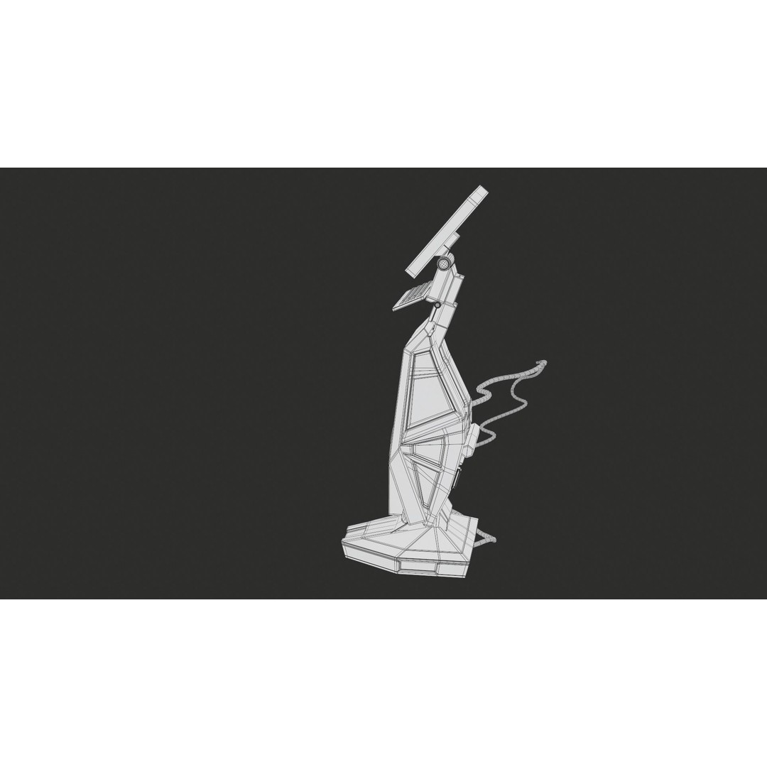 Sci-Fi Terminal 3D Model – Low Poly PBR Game Asset, FBX, Blender - View 40