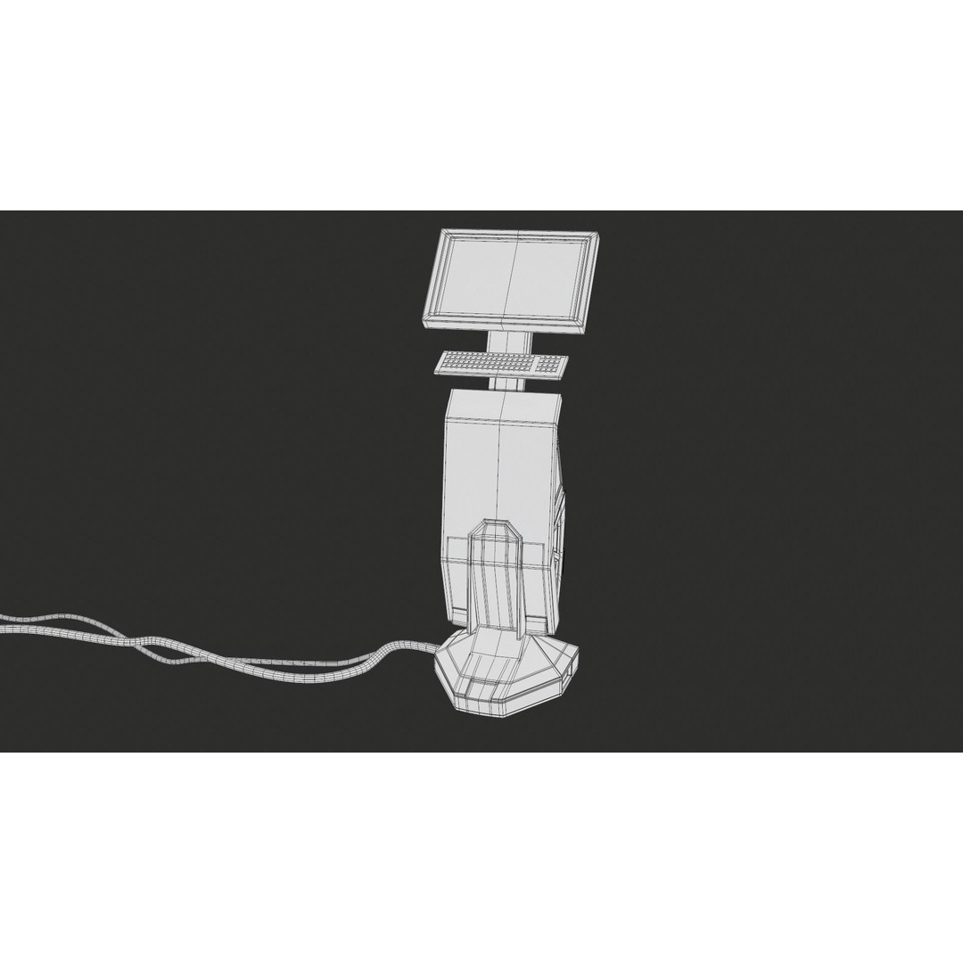 Sci-Fi Terminal 3D Model – Low Poly PBR Game Asset, FBX, Blender - View 47