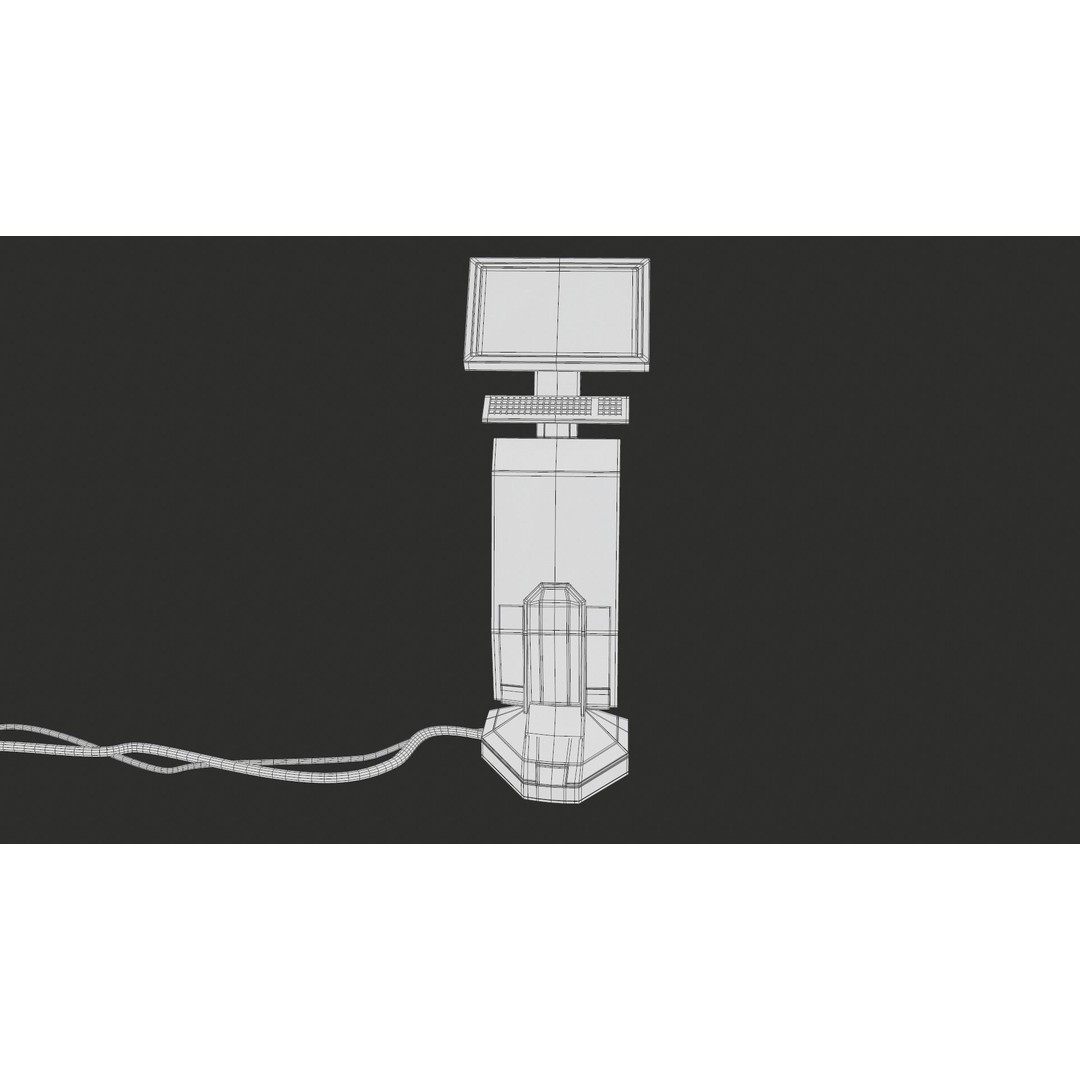 Sci-Fi Terminal 3D Model – Low Poly PBR Game Asset, FBX, Blender - View 48