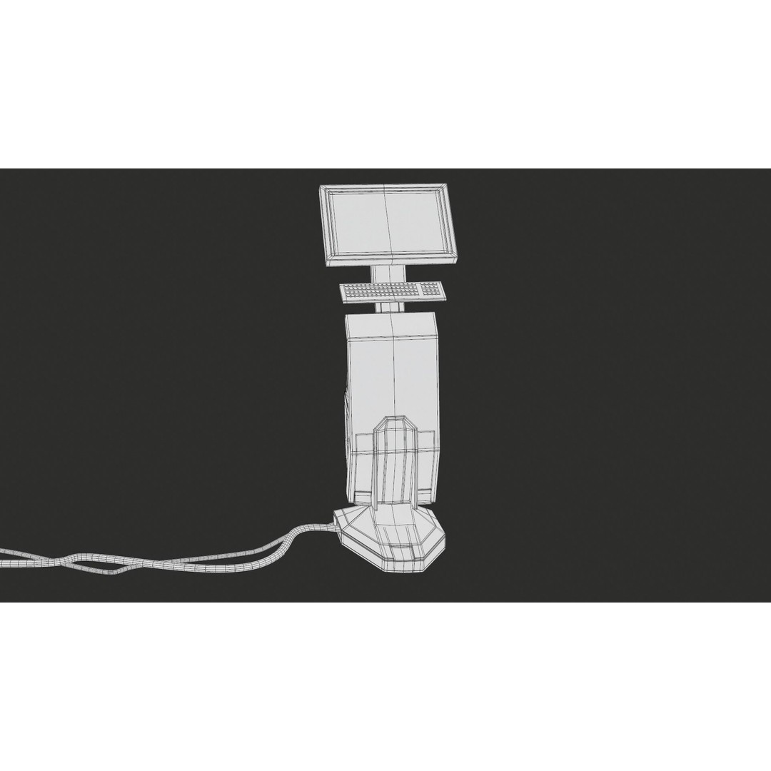 Sci-Fi Terminal 3D Model – Low Poly PBR Game Asset, FBX, Blender - View 49