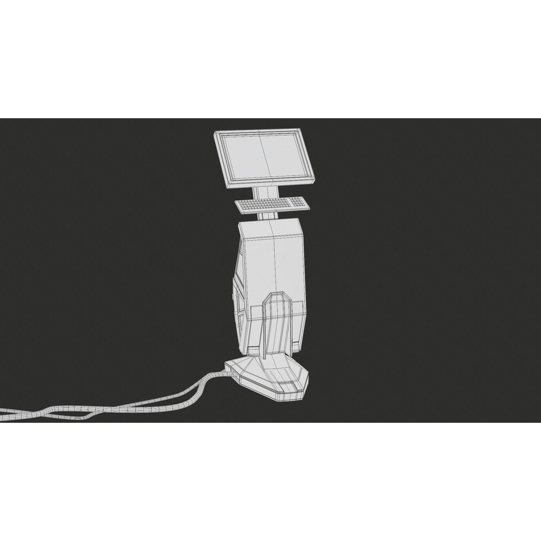 Sci-Fi Terminal 3D Model – Low Poly PBR Game Asset, FBX, Blender - View 50