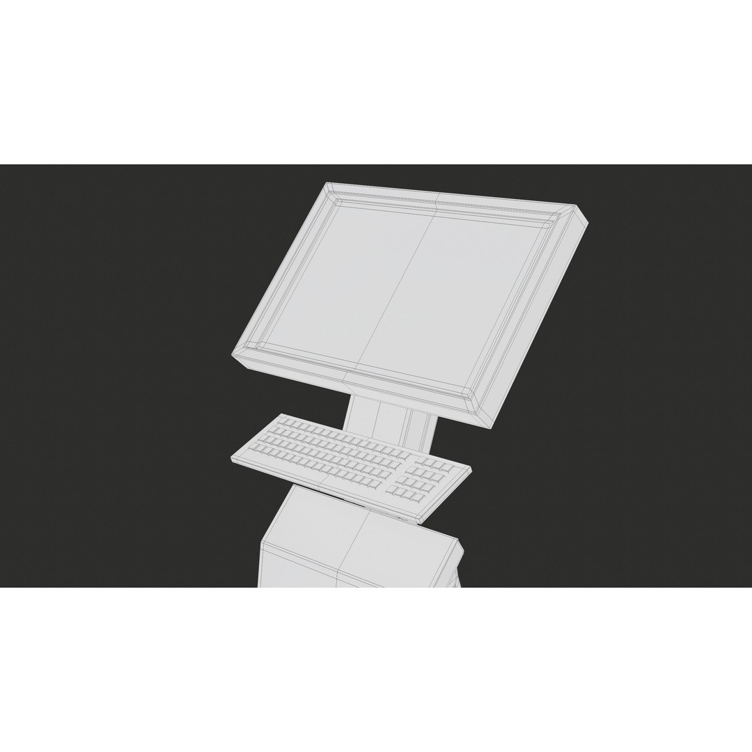 Sci-Fi Terminal 3D Model – Low Poly PBR Game Asset, FBX, Blender - View 51