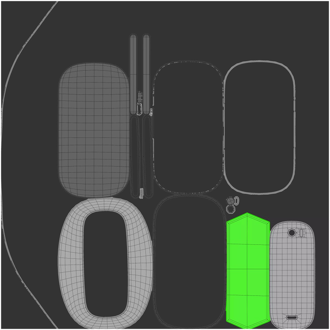 Apple Desktop Set 3D Model – High Poly PBR Asset for Blender, FBX