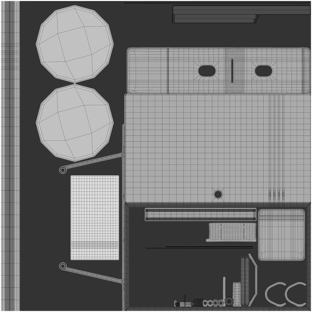 Apple Desktop Set 3D Model – High Poly PBR Asset for Blender, FBX - View 11