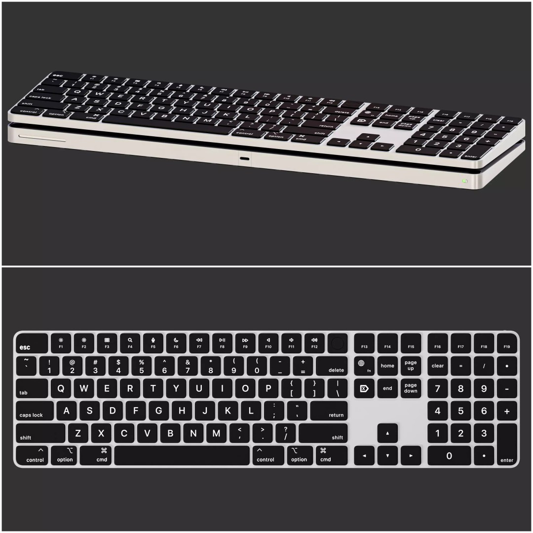 Apple Desktop Set 3D Model – High Poly PBR Asset for Blender, FBX - View 5