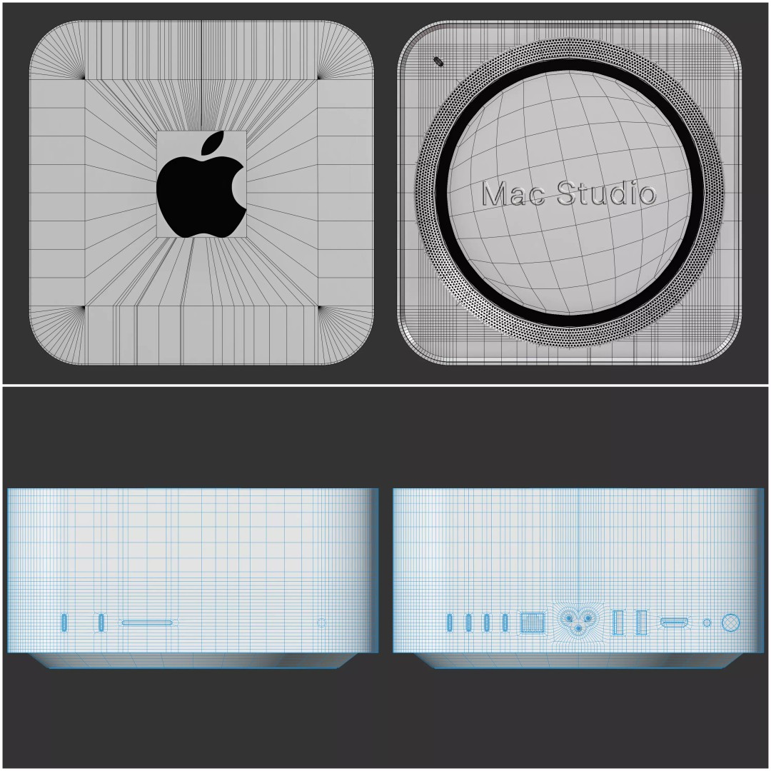 Apple Desktop Set 3D Model – High Poly PBR Asset for Blender, FBX - View 7