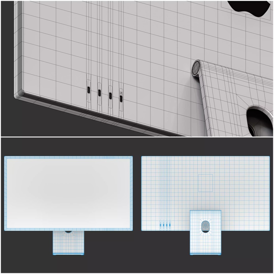 Apple Desktop Set 3D Model – High Poly PBR Asset for Blender, FBX - View 8