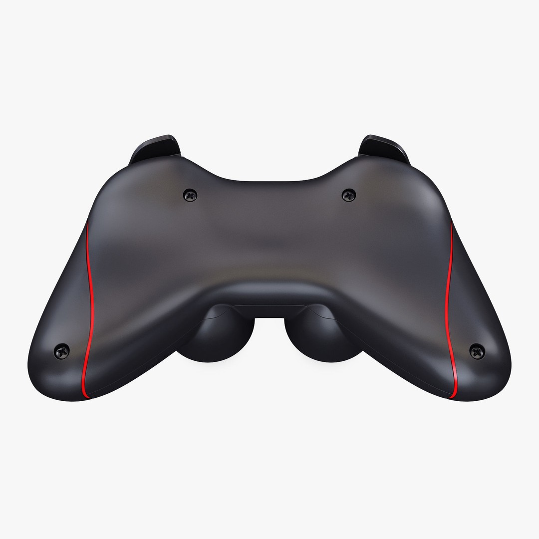Generic Video Game Controller 3D Model – High Poly Game Asset, FBX, OBJ - View 10