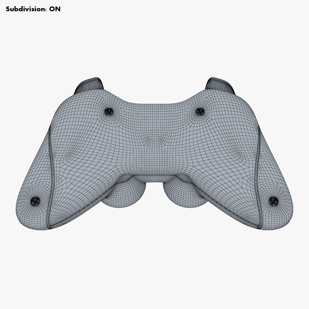 Generic Video Game Controller 3D Model – High Poly Game Asset, FBX, OBJ - View 31