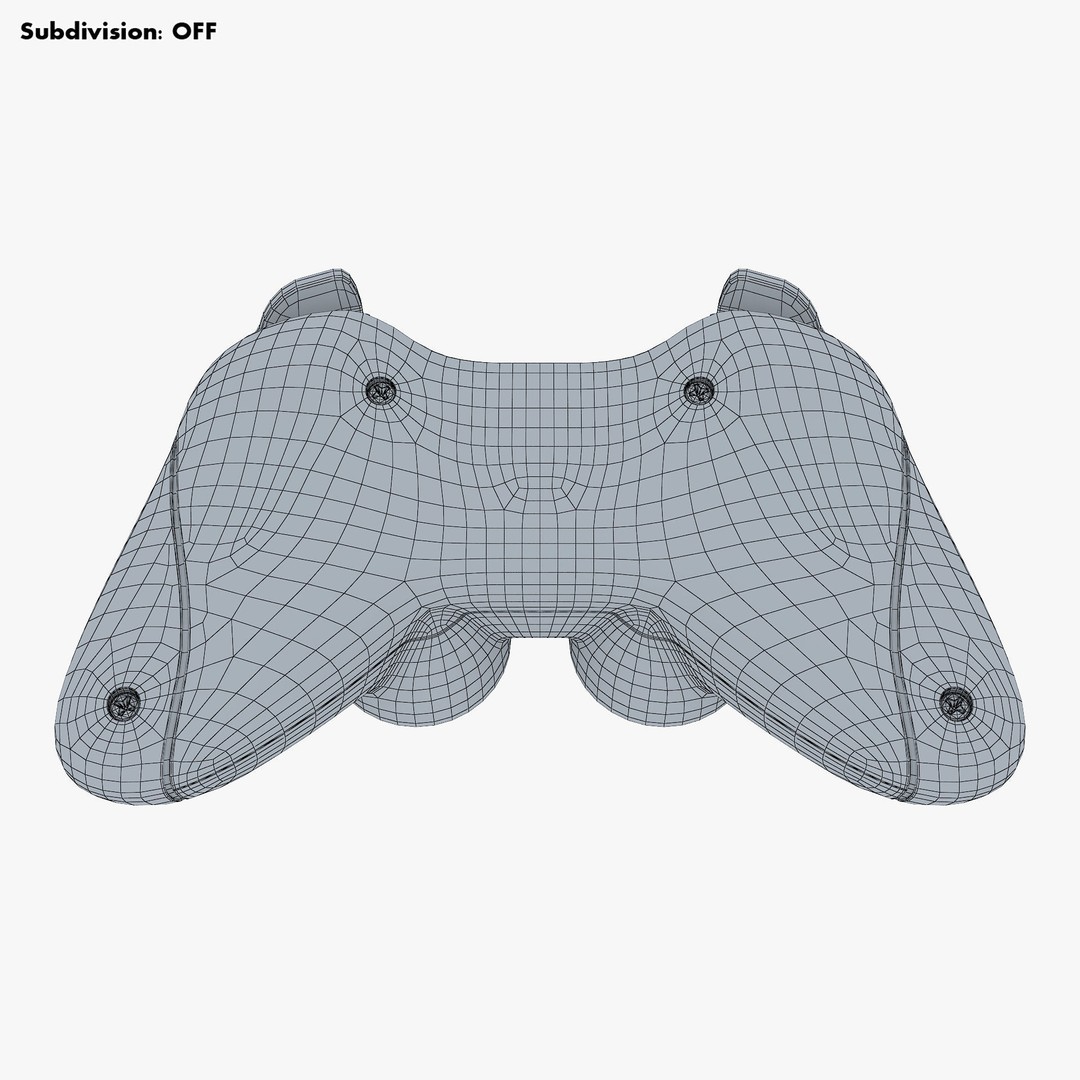 Generic Video Game Controller 3D Model – High Poly Game Asset, FBX, OBJ - View 32