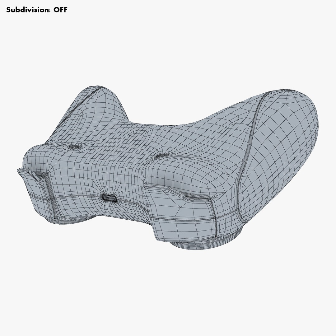 Generic Video Game Controller 3D Model – High Poly Game Asset, FBX, OBJ - View 34