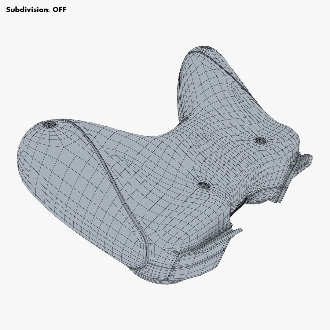 Generic Video Game Controller 3D Model – High Poly Game Asset, FBX, OBJ - View 36